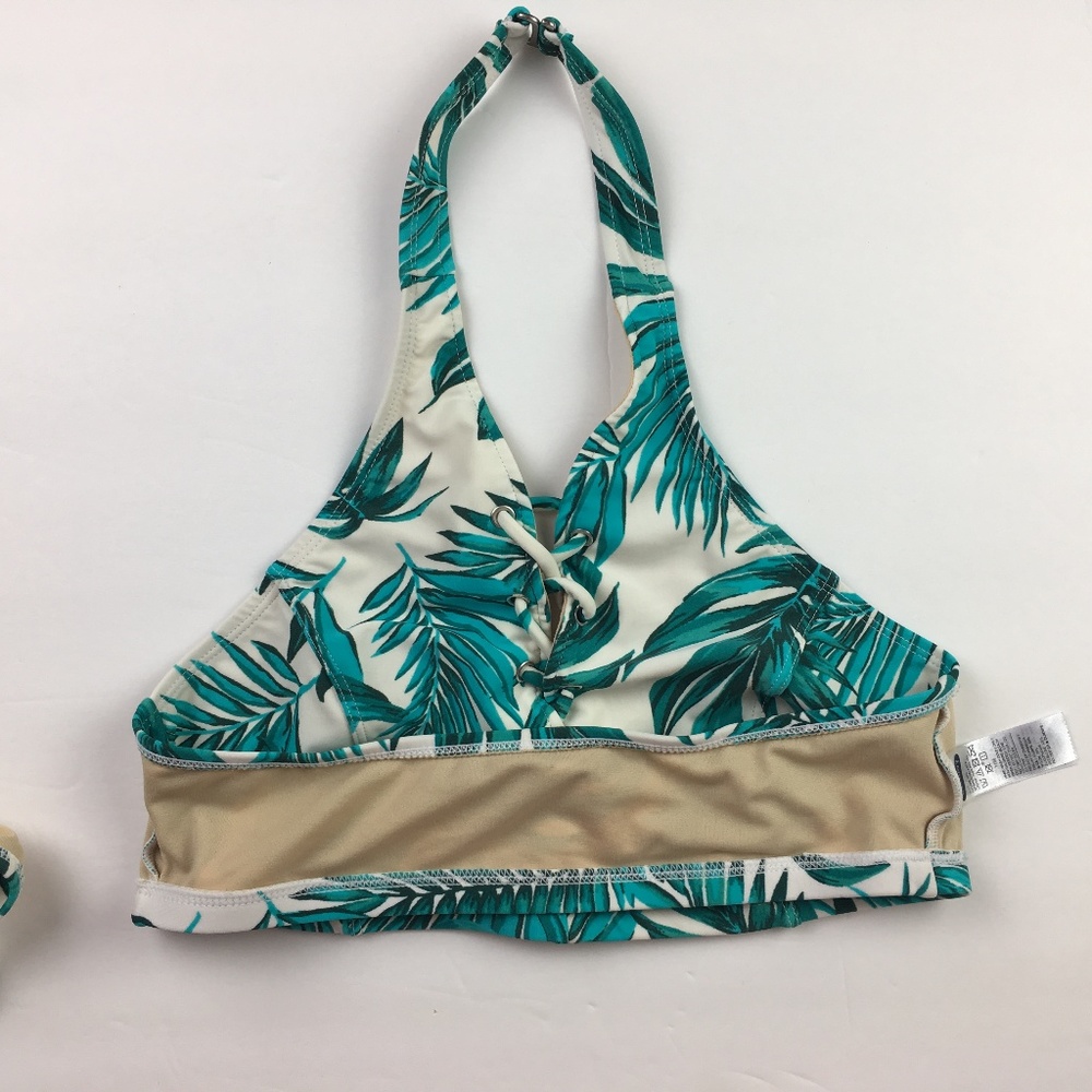 Old Navy Tropical Palms Blue/Green Bikini XS - Picture 5 of 8